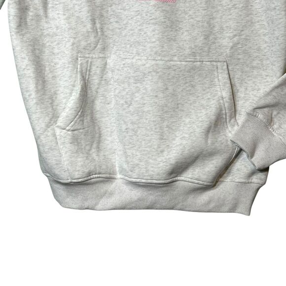 White Fox Hoodie Womens S/M Grey Marle Decade Classics Los Angeles Oversized - Picture 10 of 14